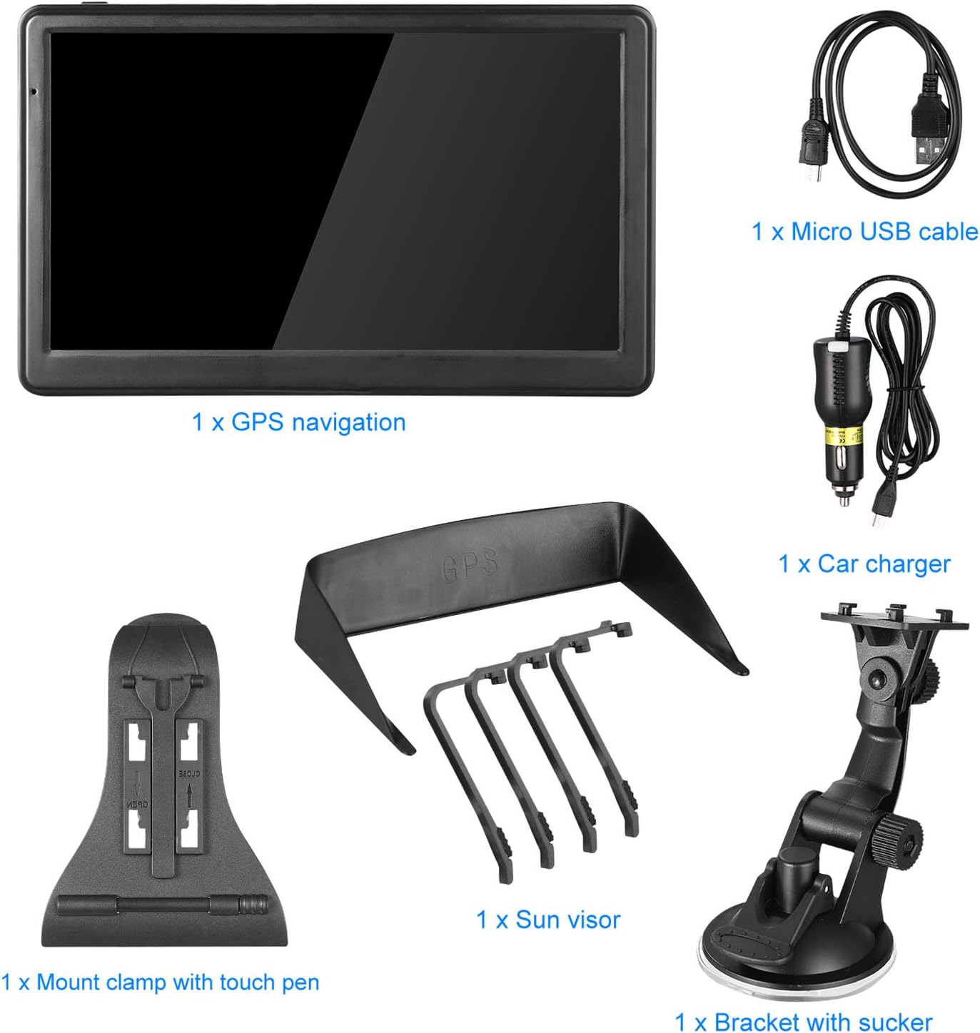 GPS Navigation for Car, Latest 2025 Map,7 inch Touch Screen Real Voice Spoken Turn-by-Turn Direction Reminding Navigation System for Cars, Vehicle GPS Satellite Navigator with(Free Lifetime Updates) - Image 7