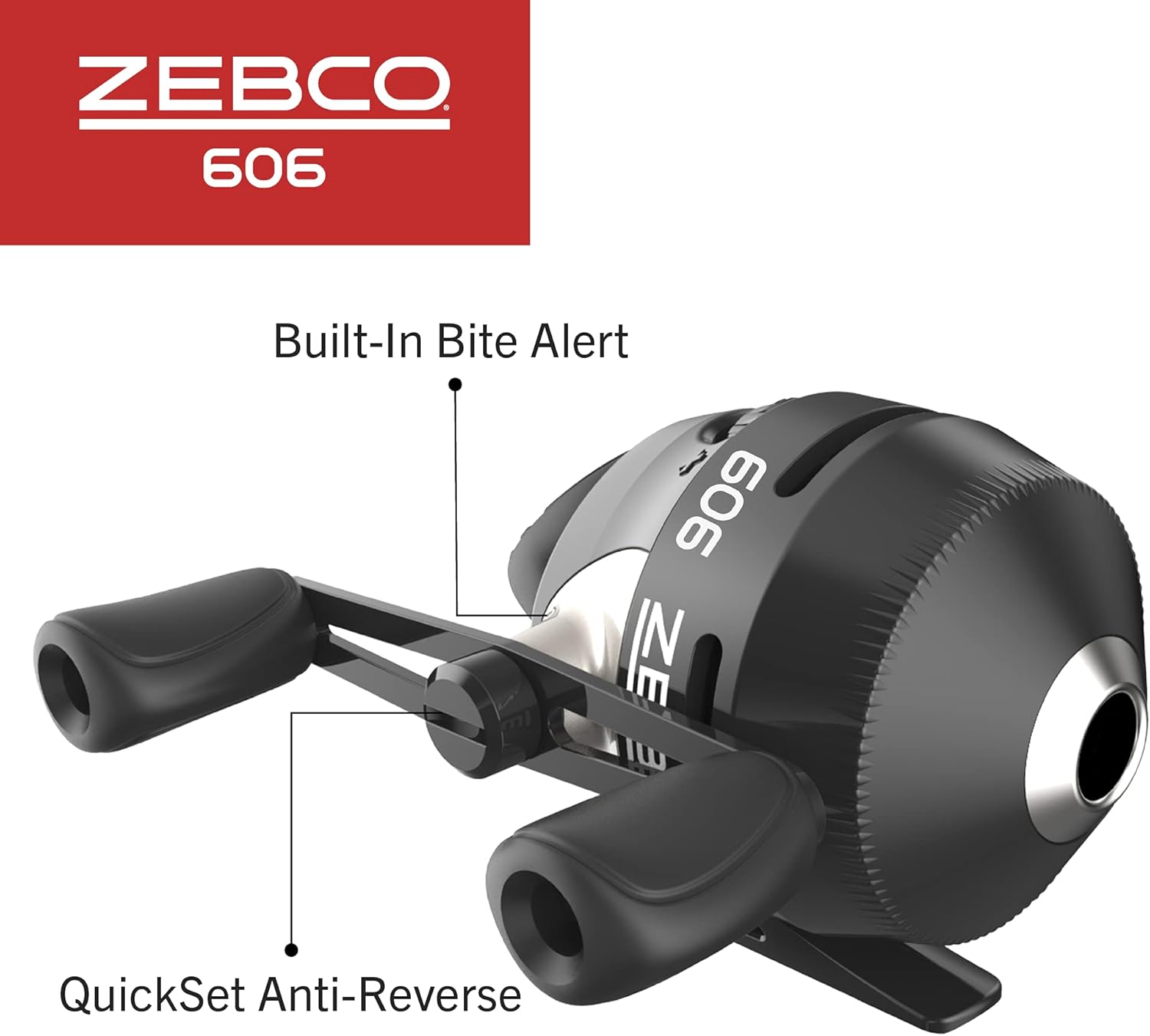 Zebco 606 Spincast Fishing Reel, Size 60 Reel, Right-Hand Retrieve, Pre-Spooled with 20-Pound Zebco Fishing Line - Image 3
